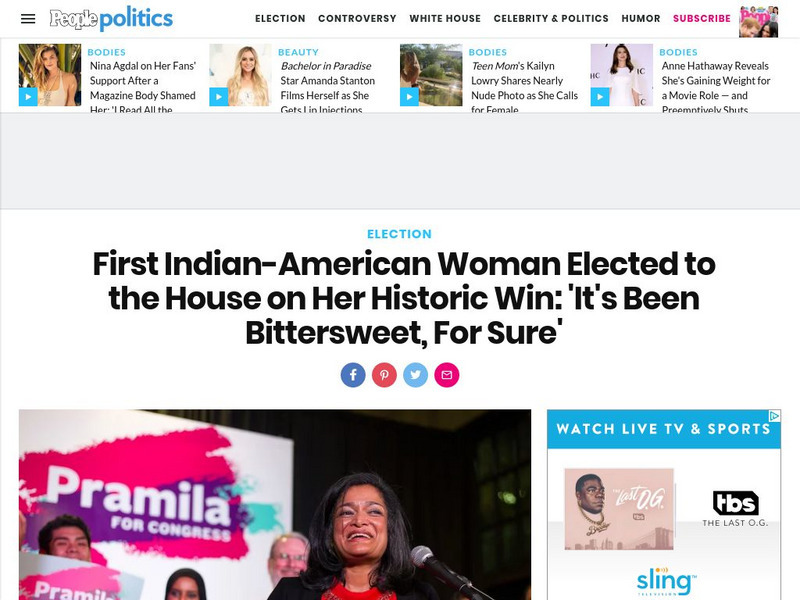 People: First Indian American Woman Elected to the House on Her Historic Win Article People: First Indian American Woman Elected to the House on Her Historic Win Article
