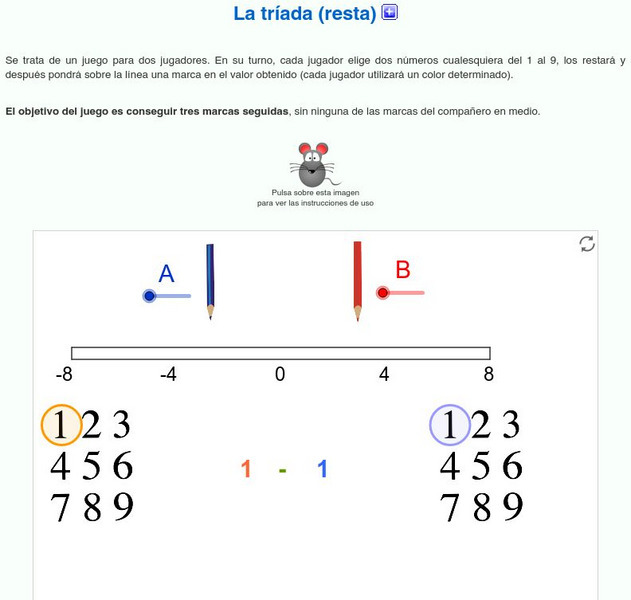 Ministerio De Educacion: La Triada (Resta) Interactive Ministerio De Educacion: La Triada (Resta) Interactive