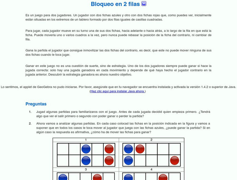 Ministerio De Educacion: Bloqueo en 2 Filas Interactive Ministerio De Educacion: Bloqueo en 2 Filas Interactive