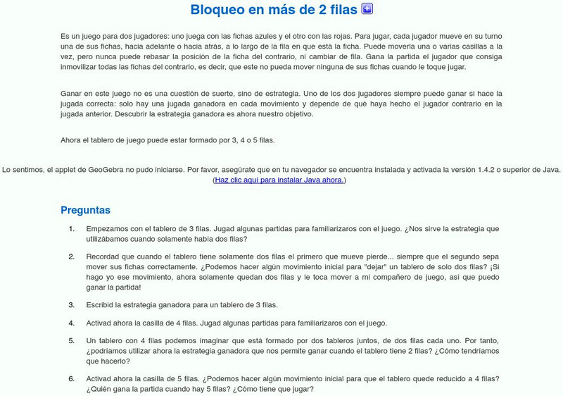 Ministerio De Educacion: Bloqueo en Mas De 2 Filas Interactive Ministerio De Educacion: Bloqueo en Mas De 2 Filas Interactive