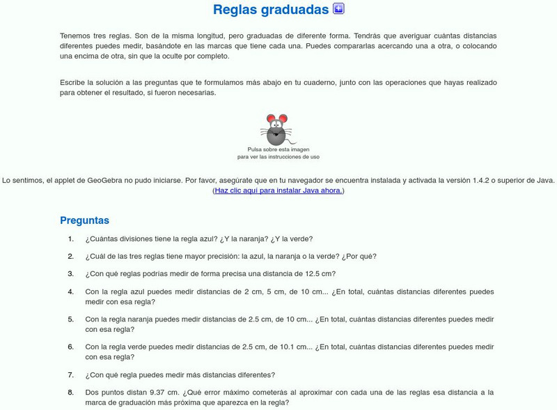 Ministerio De Educacion: Reglas Graduadas Activity Ministerio De Educacion: Reglas Graduadas Activity