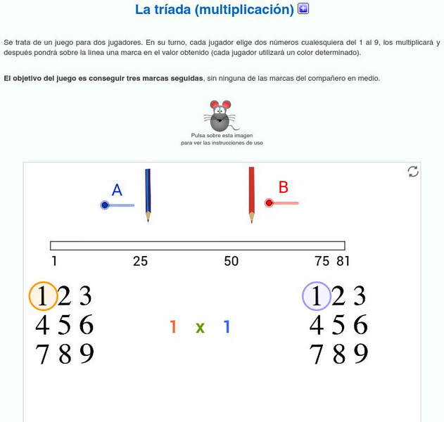 Ministerio De Educacion: La Triada (Multiplicacion) Interactive Ministerio De Educacion: La Triada (Multiplicacion) Interactive