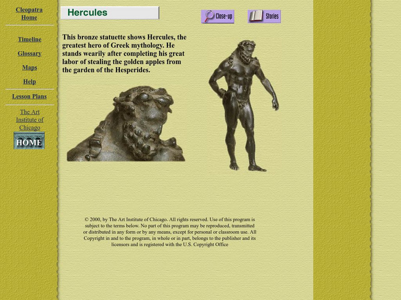Art Institute of Chicago: Hercules Website Art Institute of Chicago: Hercules Website