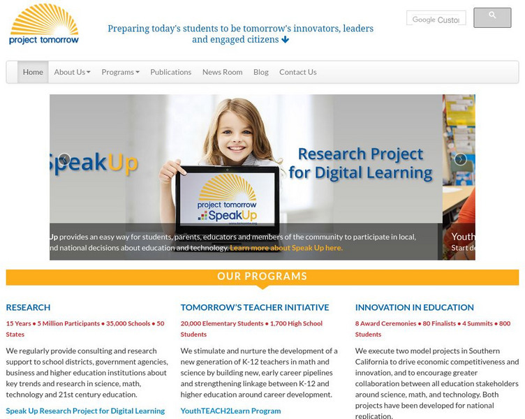 Project Tomorrow Website Project Tomorrow Website