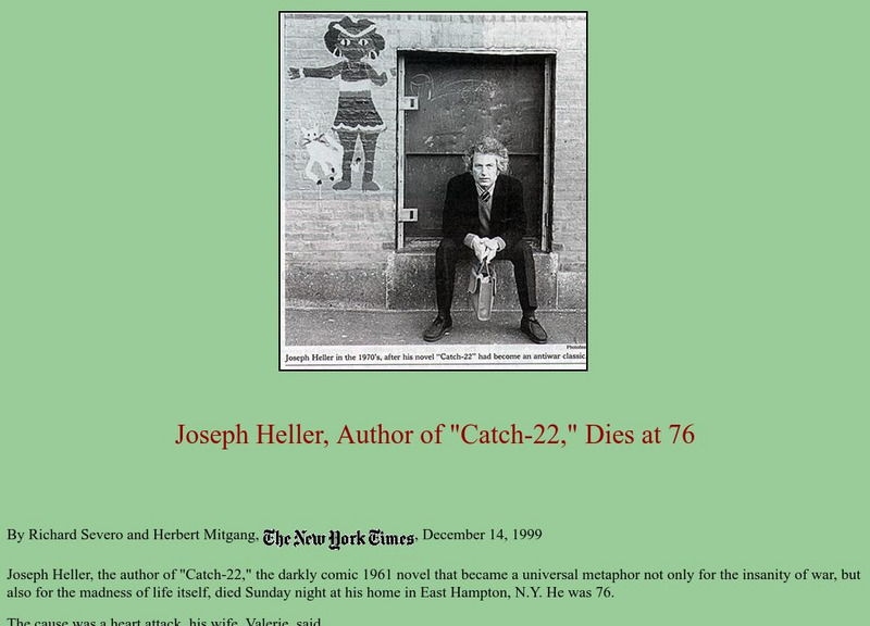 Joseph Heller Remembered Website Joseph Heller Remembered Website