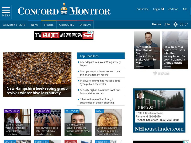 The Concord Monitor Website The Concord Monitor Website