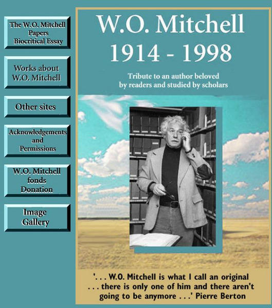 University of Calgary Libraries: w.o. Mitchell Website University of Calgary Libraries: w.o. Mitchell Website
