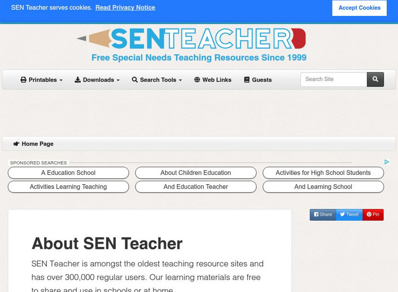 Sen Teacher: Free Special Needs Teaching Resources Handout Sen Teacher: Free Special Needs Teaching Resources Handout
