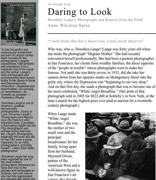 University of Chicago Press: Daring to Look: Dorothea Lange's Photographs eBook University of Chicago Press: Daring to Look: Dorothea Lange's Photographs eBook