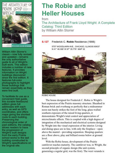 University of Chicago Press: Robie and Heller Houses eBook University of Chicago Press: Robie and Heller Houses eBook