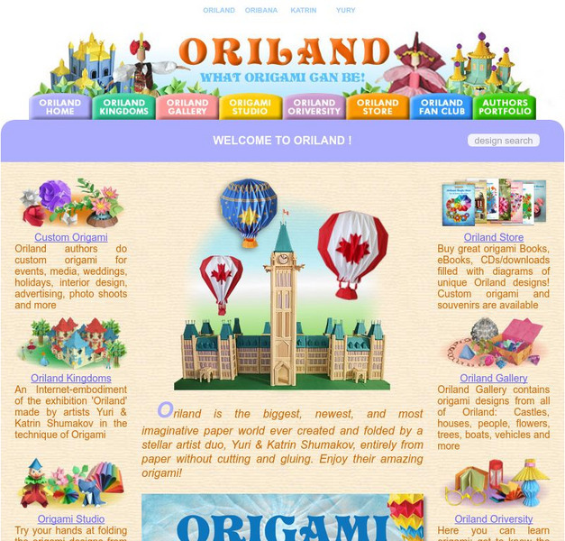 Oriland: What Origami Can Be! Website