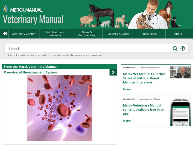 Merck and Co: The Merck Veterinary Manual Website Merck and Co: The Merck Veterinary Manual Website