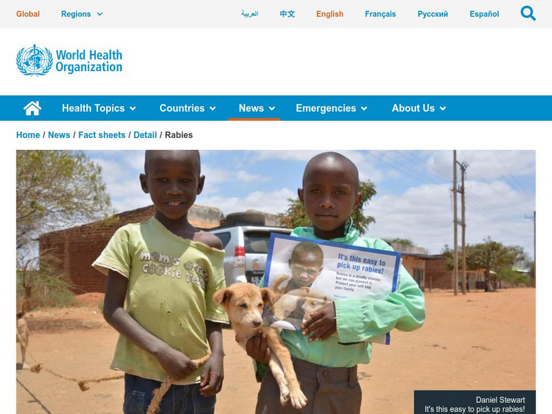 World Health Organization: Rabies Handout World Health Organization: Rabies Handout
