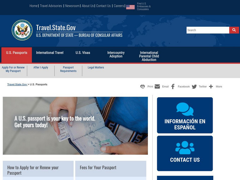 Us Department of State: u.s. Passports and International Travel Website