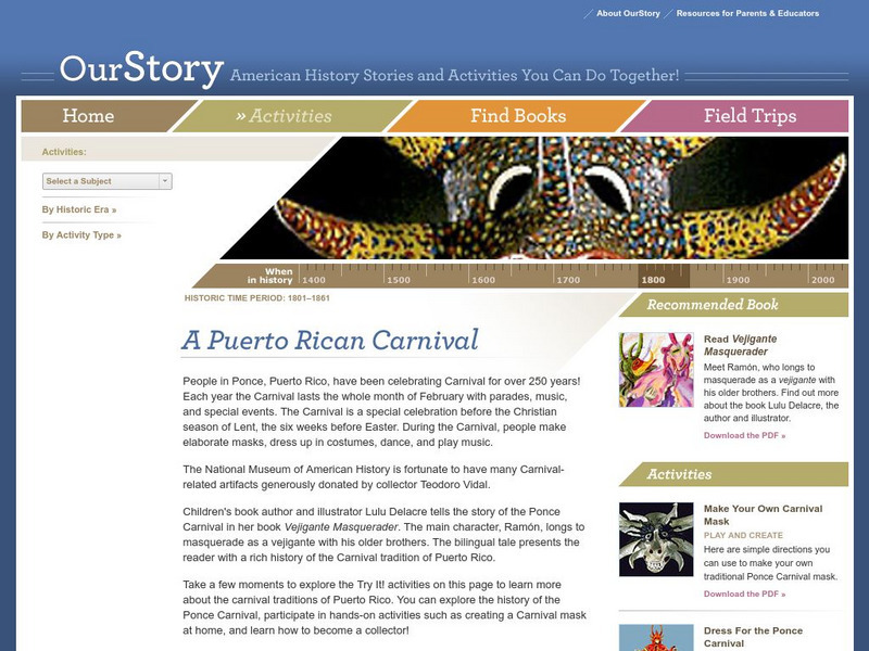 National Museum of American History: A Puerto Rican Carnival Activity National Museum of American History: A Puerto Rican Carnival Activity