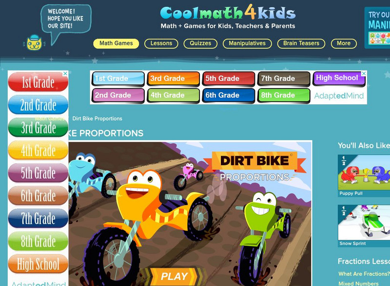 Coolmath: Coolmath4kids: Dirt Bike Proportions Interactive Coolmath: Coolmath4kids: Dirt Bike Proportions Interactive