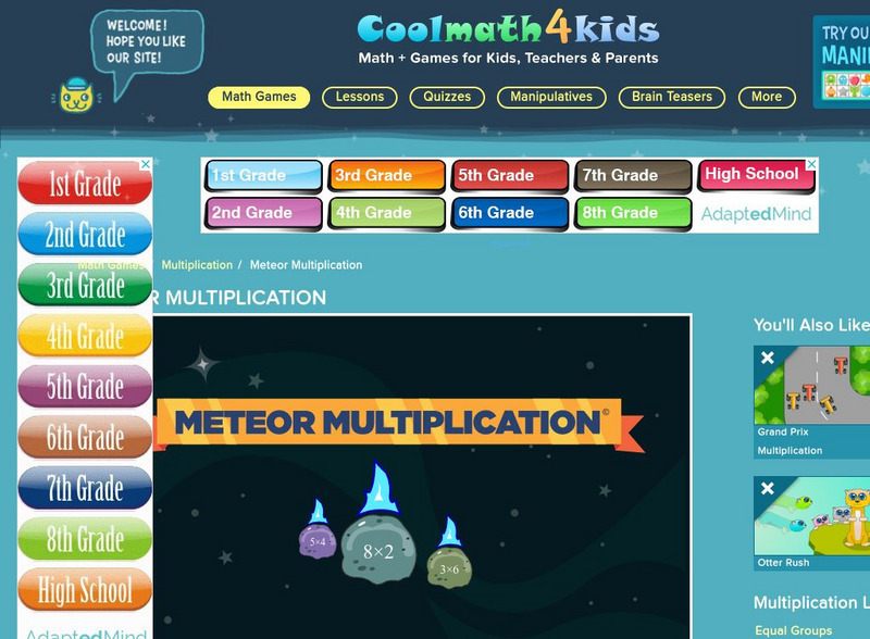 Coolmath: Coolmath4kids: Meteor Multiplication Interactive Coolmath: Coolmath4kids: Meteor Multiplication Interactive