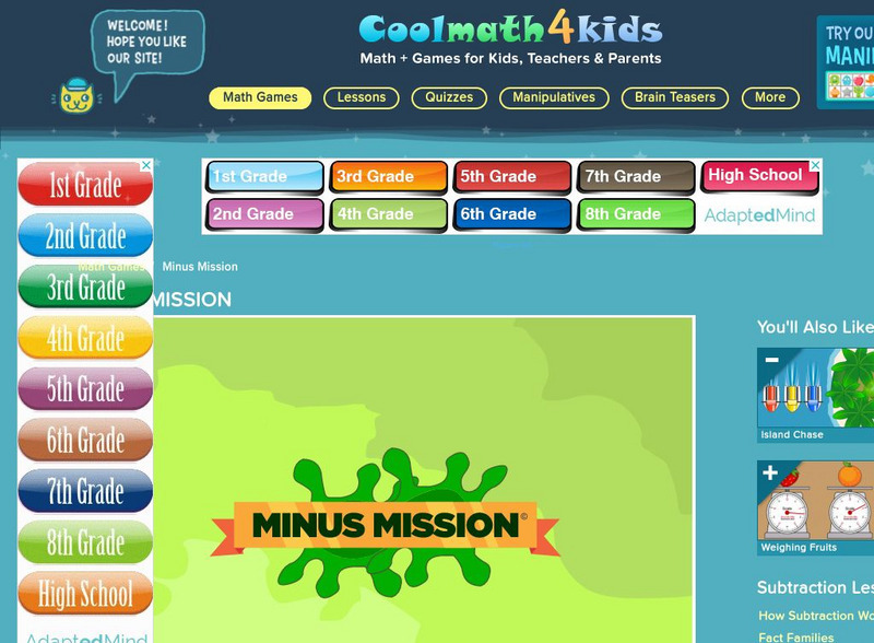 Coolmath: Coolmath4kids: Minus Mission Interactive Coolmath: Coolmath4kids: Minus Mission Interactive