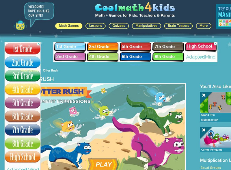 Coolmath: Coolmath4kids: Otter Rush Interactive Coolmath: Coolmath4kids: Otter Rush Interactive