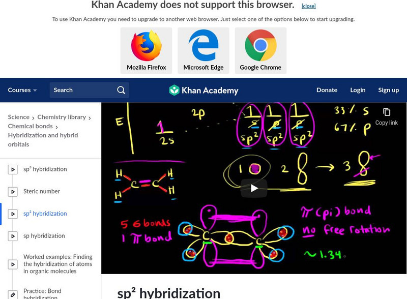 Khan Academy: Hybrid Orbitals: Sp2 Hybrid Orbitals Instructional Video Khan Academy: Hybrid Orbitals: Sp2 Hybrid Orbitals Instructional Video