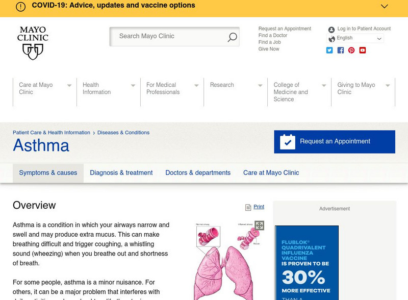 Mayo Clinic: Asthma Website Mayo Clinic: Asthma Website