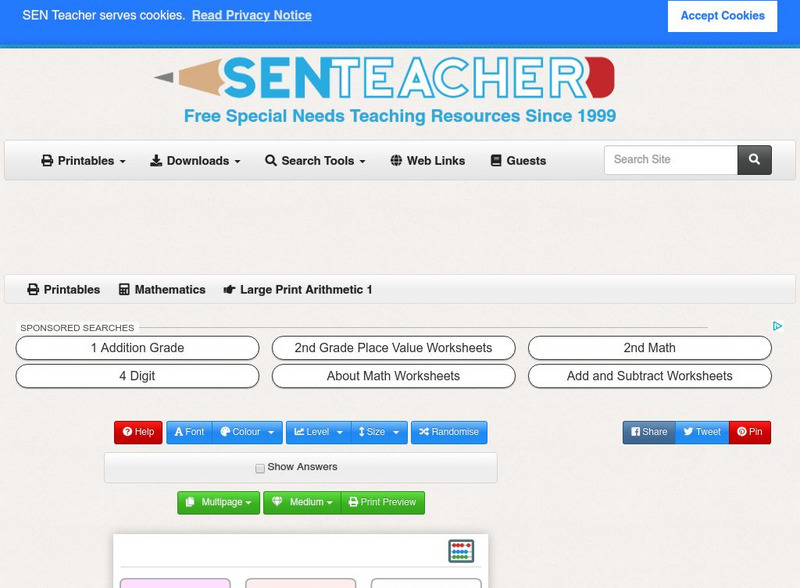 Sen Teacher: Arithmetic Maker Unknown Type Sen Teacher: Arithmetic Maker Unknown Type
