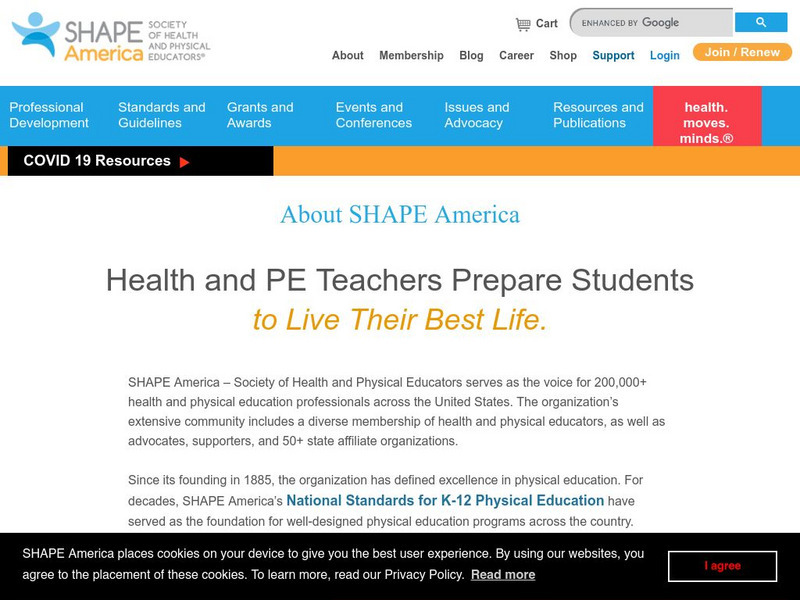 Shape America: Society of Health and Physical Educators Website Shape America: Society of Health and Physical Educators Website