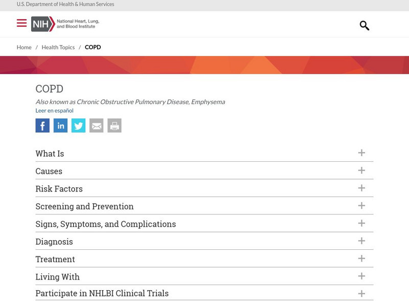 Nhlbi: Chronic Obstructive Pulmonary Disease Handout