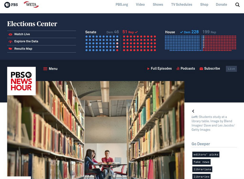 Pbs News Hour: Column: Can Librarians Help Solve the Fake News Problem? Article Pbs News Hour: Column: Can Librarians Help Solve the Fake News Problem? Article