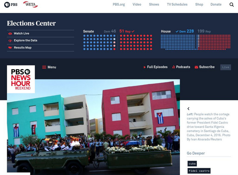 Pbs News Hour: Fidel Castro Laid to Rest Article Pbs News Hour: Fidel Castro Laid to Rest Article