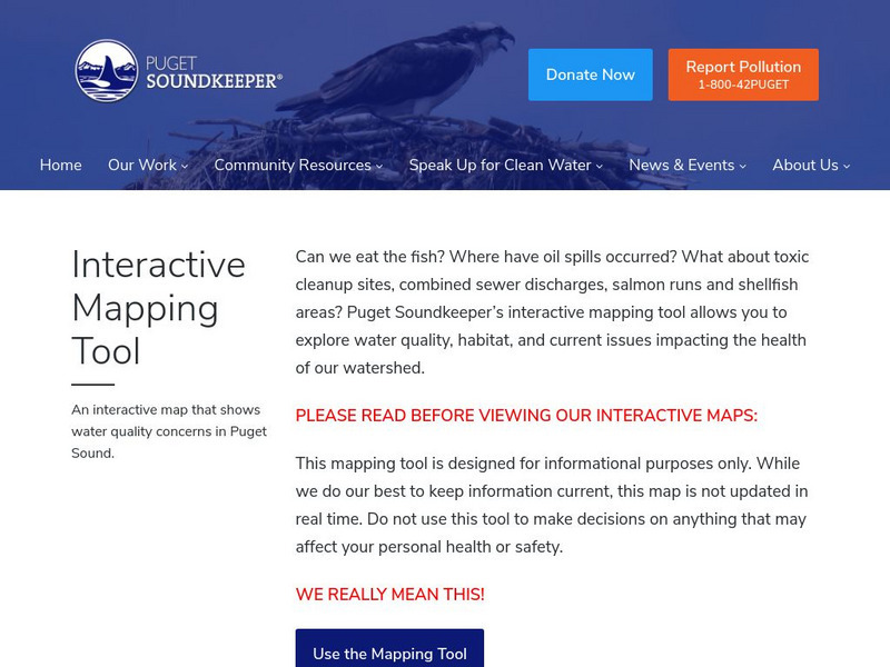 Puget Soundkeeper: Interactive Water Quality Map Website