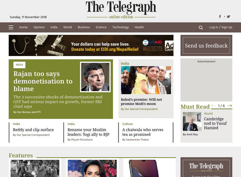 The Telegraph: Calcutta Website The Telegraph: Calcutta Website