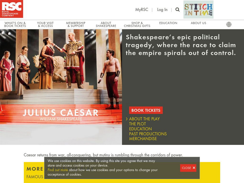 Royal Shakespeare Company Play Guide: "Julius Caesar" Website Royal Shakespeare Company Play Guide: "Julius Caesar" Website