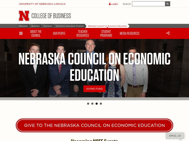 Nebraska Council on Economic Education (Ncee) Website Nebraska Council on Economic Education (Ncee) Website