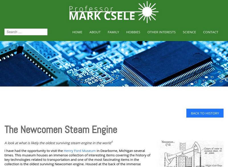 Niagra College Canada: The Newcomen Steam Engine Website Niagra College Canada: The Newcomen Steam Engine Website