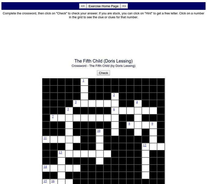 English Exercises Online: The Fifth Child (Doris Lessing) Interactive