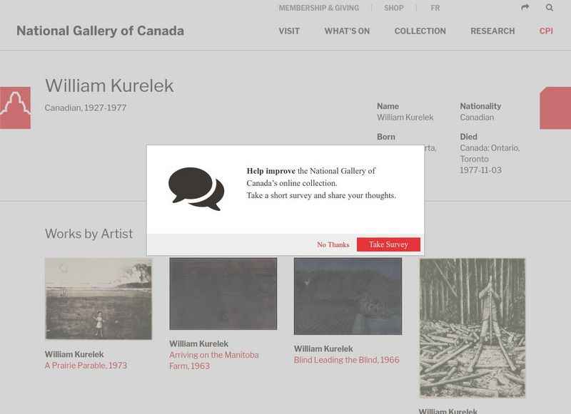 National Gallery of Canada: William Kurelek (1927 1977) Graphic National Gallery of Canada: William Kurelek (1927 1977) Graphic