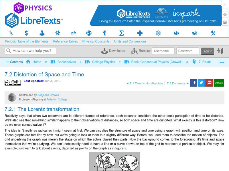 Libre Texts: Physics: Distortion of Space and Time eBook Libre Texts: Physics: Distortion of Space and Time eBook