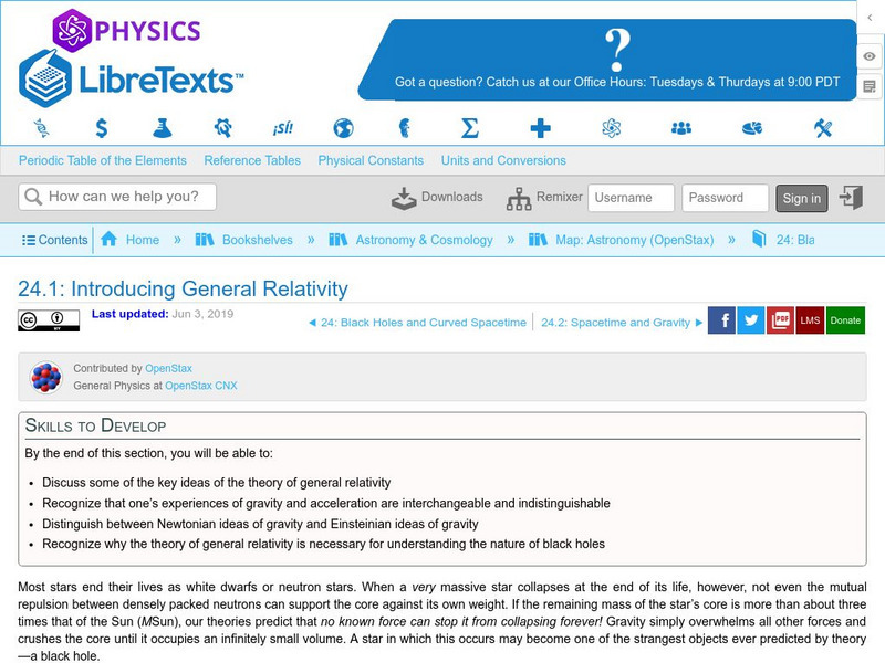 Libre Texts: Physics: Introducing General Relativity eBook Libre Texts: Physics: Introducing General Relativity eBook