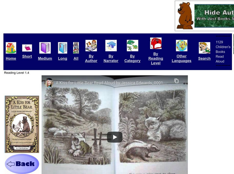 Just Books Read Aloud: Else Minarik: A Kiss for Little Bear eBook