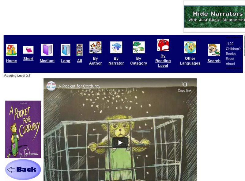 Just Books Read Aloud: Don Freeman: A Pocket for Corduroy eBook