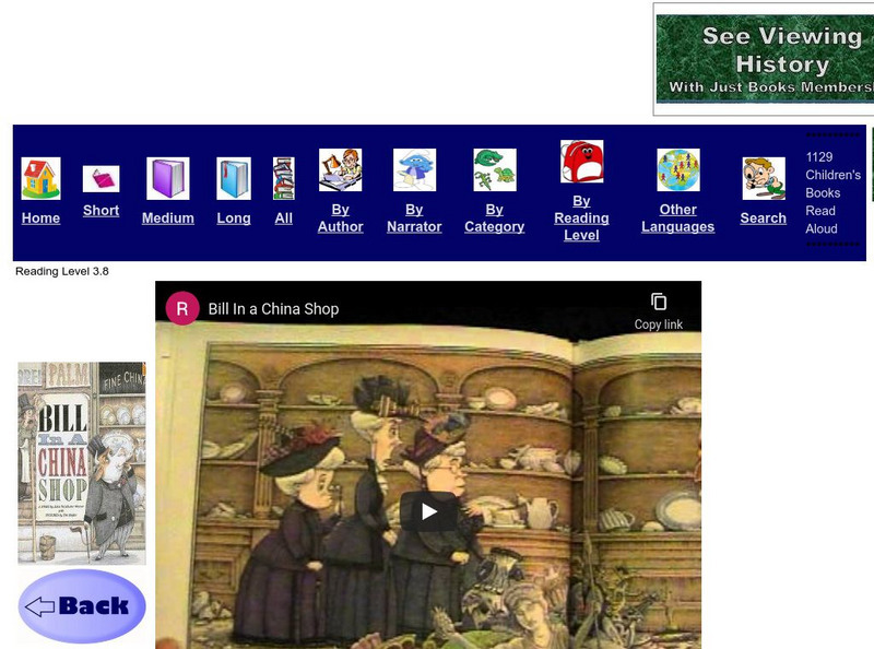 Just Books Read Aloud: Katie Weaver: Bill in a China Shop eBook