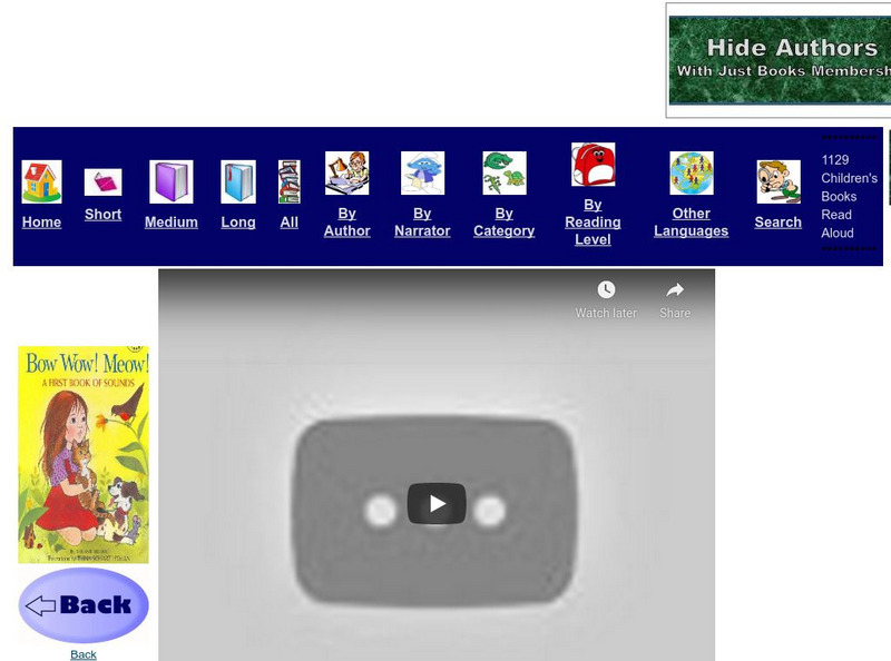 Just Books Read Aloud: Melanie Bellah: Bow Wow Meow! eBook