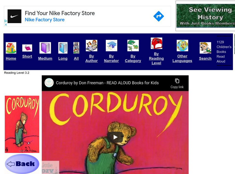 Just Books Read Aloud: Don Freeman: Corduroy eBook