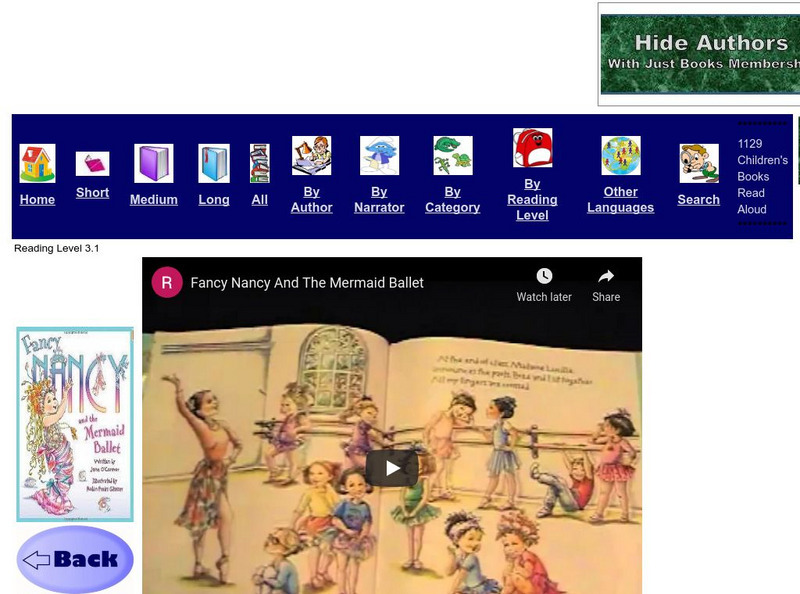 Just Books Read Aloud: Jane O'connor: Fancy Nancy and the Mermaid Ballet eBook