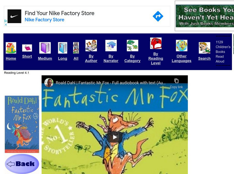 Just Books Read Aloud: Robert Dahl: Fantastic Mr. Fox eBook
