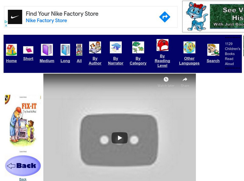 Just Books Read Aloud: David Mc Phail: Fix It eBook