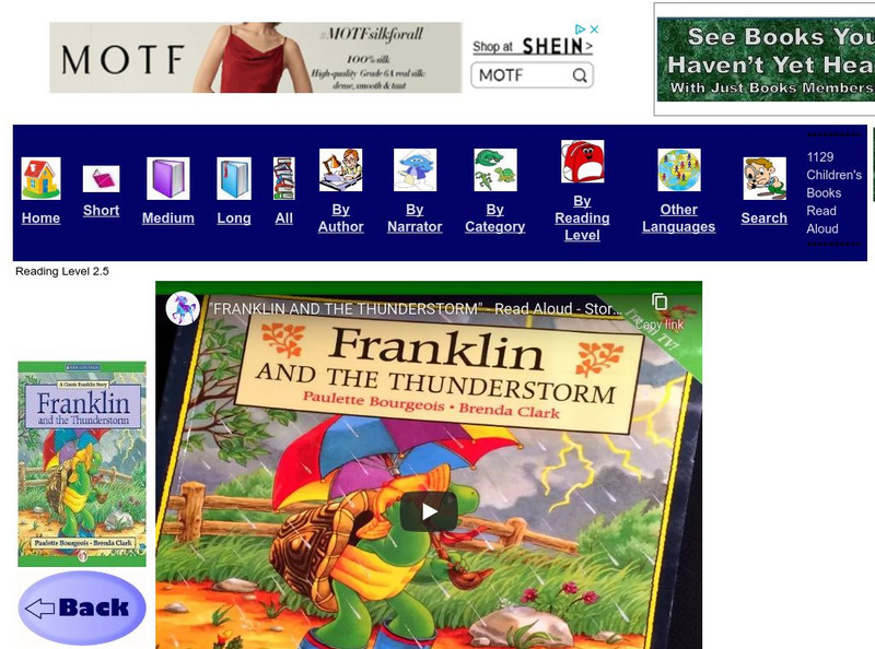 Just Books Read Aloud: Paulette Bourgeois: Franklin and the Thunderstorm eBook
