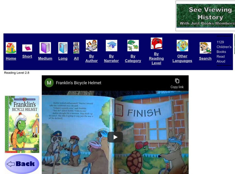 Just Books Read Aloud: Paulette Bourgeois: Franklin's Bicycle Helmet eBook