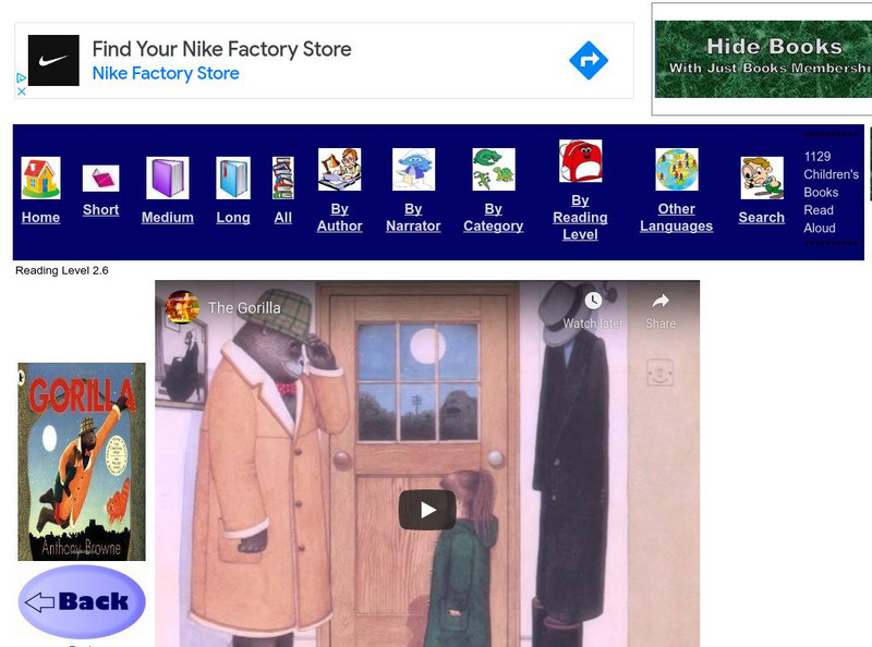 Just Books Read Aloud: Anthony Browne: Gorilla eBook